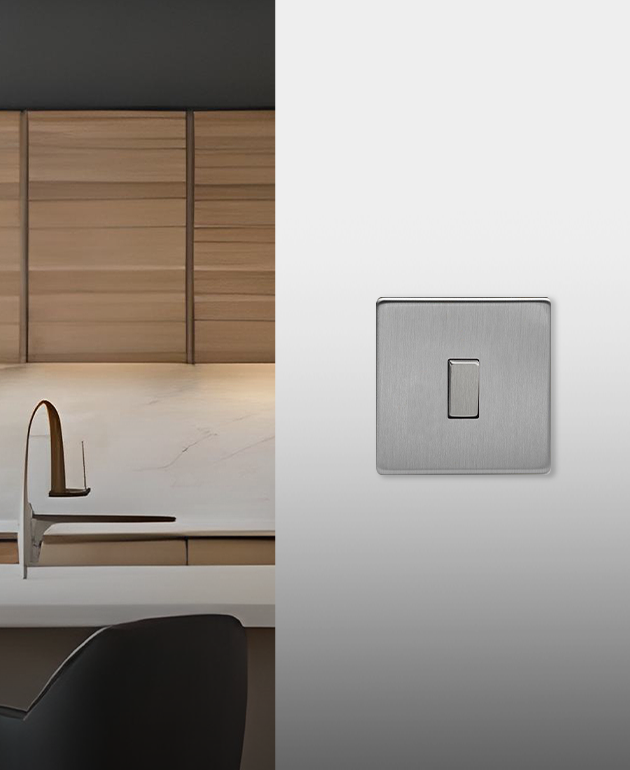 Brushed Steel Switches & Sockets