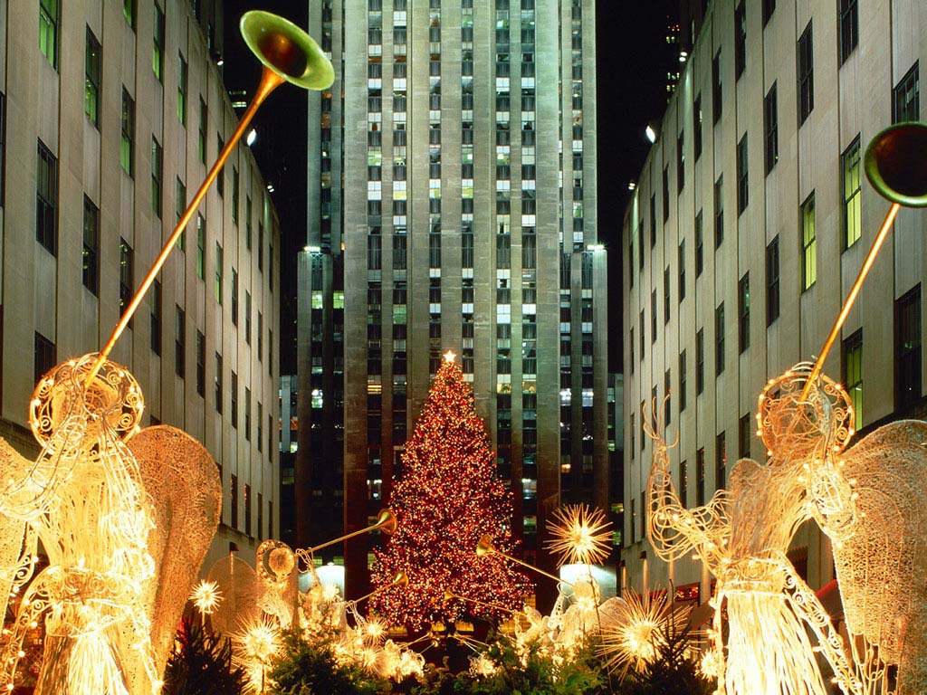 Christmas tree at the Rockefeller Centre in New York