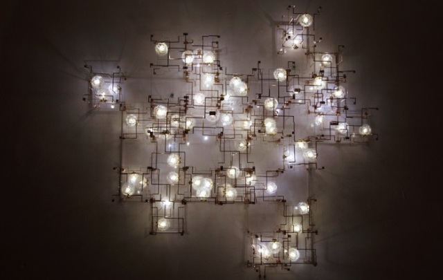 Fragile Future - Wall With LED Dandelion Lights