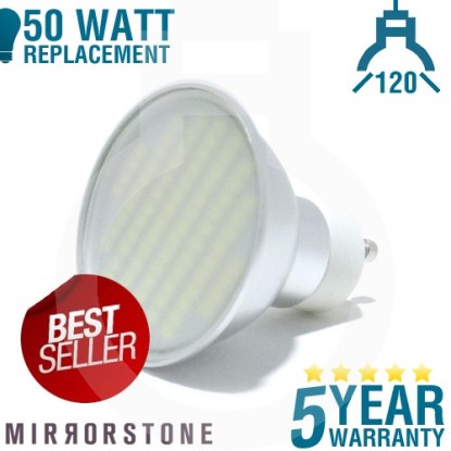 80 SMD GU10 LED Bulb = 50W Replacement