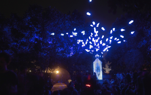 Design Duo Pink+Gruen’s Pixl Tree Lights Up The Fusion Festival