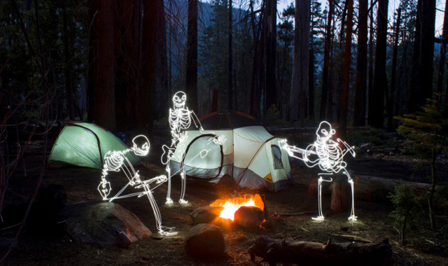 Camping - LED Light Painting By Darren Pearson