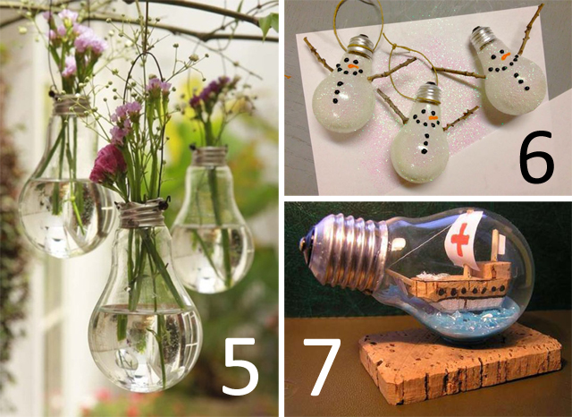 5 - Hanging Vase, 6 - Christmas Decoration, 7 - Ship In A Bottle