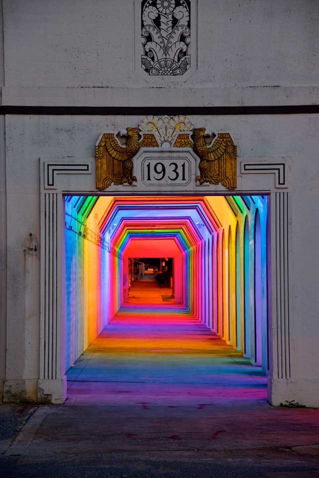 1931 - 18th Street Underpass With A Vibrant Glowing Spectrum Of LED Light