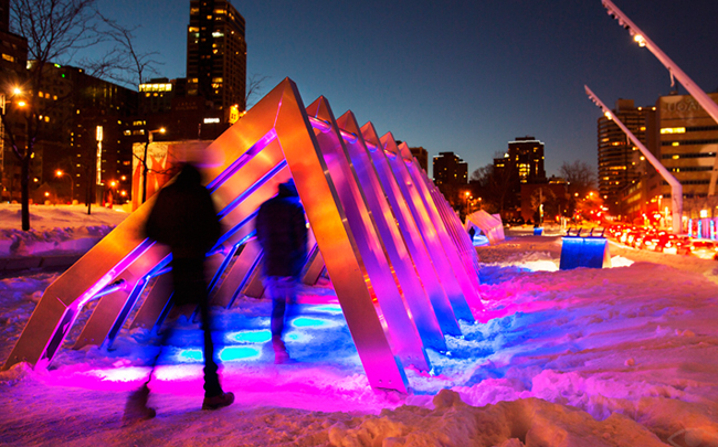 Iceberg Hits Montreal With Stunning LED Light