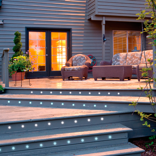 LED Decking Lights In Rear Garden Patio